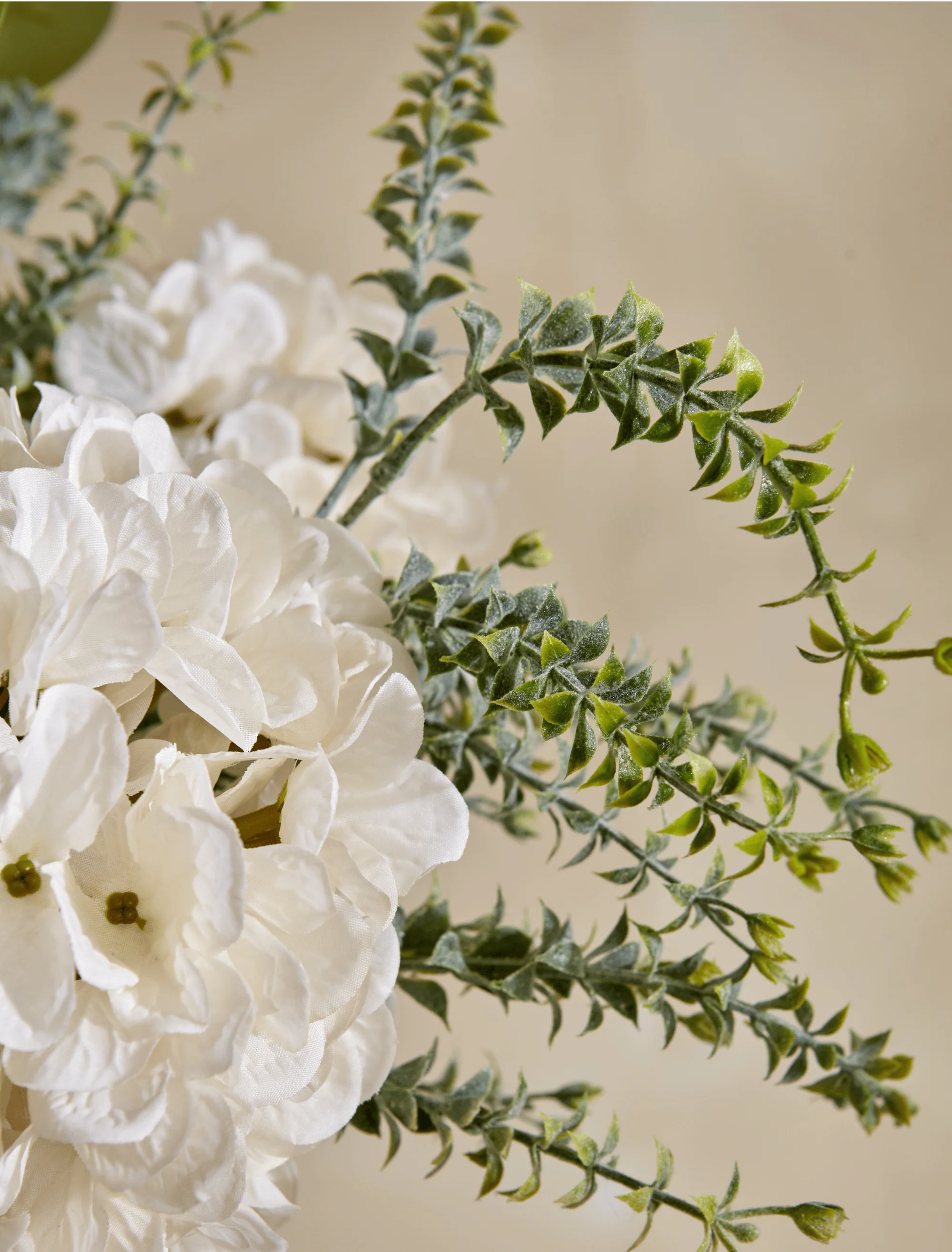 Faux Arrangement - Eucalyptus & White Hydrangea - Image 6