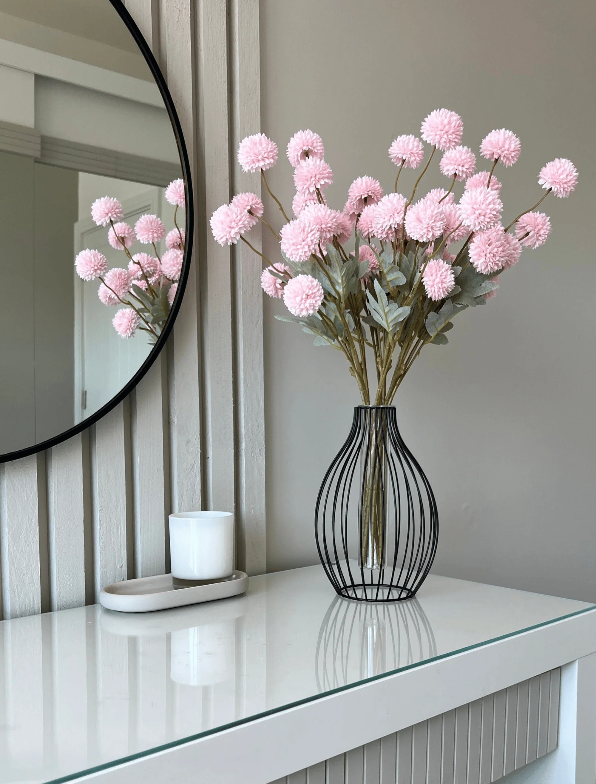 Faux Kiku Flower - Pink (10 Stems / 50 Heads) - Image 4